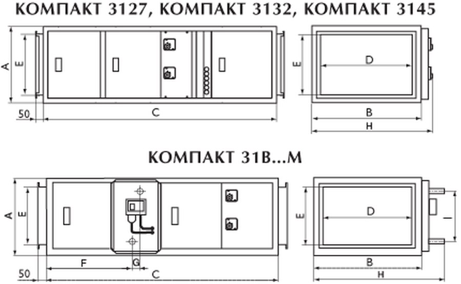 Приточные установки Компакт 307В4 EC1